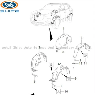 T1A T1D T18 PASURI DE ROȚI ȘI APARĂRI PENTRU CHERY TIGGO8 TIGGO8 PRO